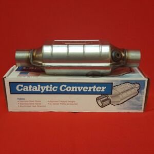 AP Exhaust 608214 Universal Catalytic Converter Round 2" In/Out w/ O2 EPA OBDII