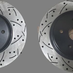 Audi A4Q 2.0 Brake Kit Front and Rear Performance Cross Drilled/Slotted Rotors and Ceramic Pad Set  2012 2013 2014 2015 2016