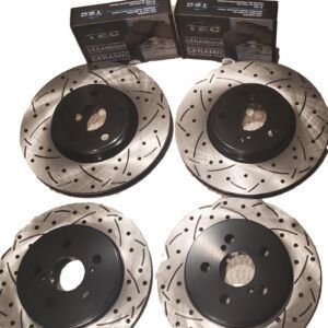 Chevrolet	Silverado 2500/2500HD Brake Kit Package Front and Rear Performance Cross Drilled/Slotted and Ceramic Pad Set 2001 2002 2003 2004 2005 2006 2007 2008 2009 2010