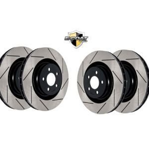 BMW 335xi 2013 3.0L L6 TURBOCHARGED Front And Rear Performance Slotted Black Koted Brake Rotors Only 2012 2013 2014 2015