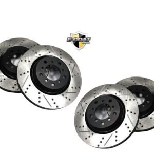 Nissan Z350 RWD With (Brembo Brakes) Premium Brake Kit Package Front and Rear Cross Drilled/Slotted Rotors Only 2003 2004 2005 2006 2007 2008 2009