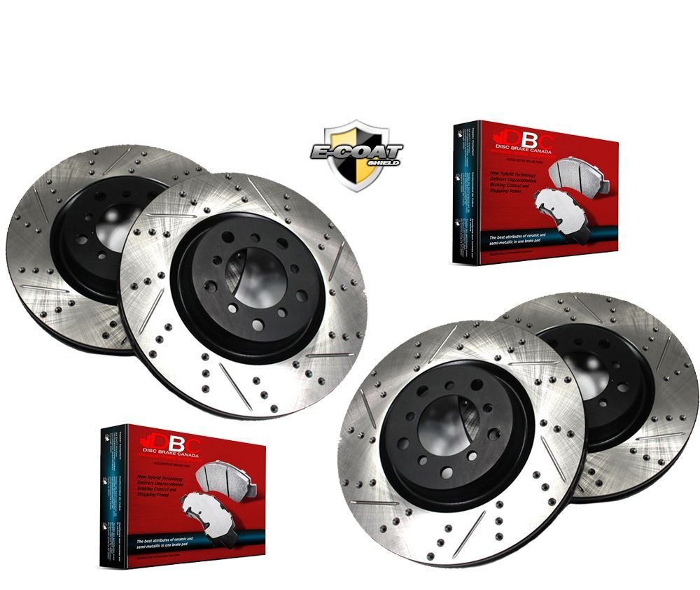 Audi A4 2.0L Cross Drilled/Slotted Brake Kit and Carbon Performance
