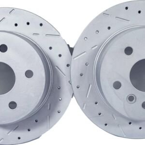 Bmw 535xi Brake Kit Package Perforance Cross Drilled and Slotted Rotors with Ceramic Brake Pad Set 2011 2012 2013 2014 2015 2016