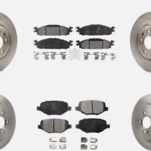 Kia Optima 2.0L (With Electric Parking Brake) Brake Package Kit Front and Rear Premium Rotors and Premium Brake Pad Set 2011 2012 2013 2014 2015