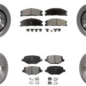 Bmw 750xi/750Li/750LiXi Brake Kit Package Front and Rear Coated Rotors with Ceramic Brake Pad Set 2010 2011 2012 2013 2014 2015