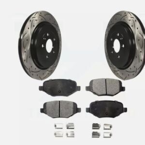 Bmw 328xi Front Performance Cross Drilled/Slotted Rotors and Front Ceramic Brake Pad Set  2008 2009 2010 2011 2012