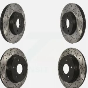 Audi A4Q 2.0 Brake Kit Front and Rear Performance Cross Drilled/Slotted Rotors Only 2012 2013 2014 2015 2016