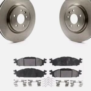 Acura EL 1.7L Brake Kit Package Rear Coated Rotors and Brake Pad Sets 1997 1998 1999 2000 2001 2002 2003 2004 2005